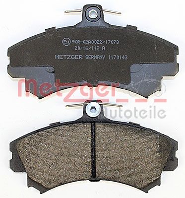 METZGER 1170143 Bremsbelagsatz, Scheibenbremse